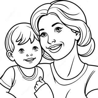 Playful Mom And Son Coloring Page 134113-66249