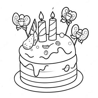 Cake Coloring Pages