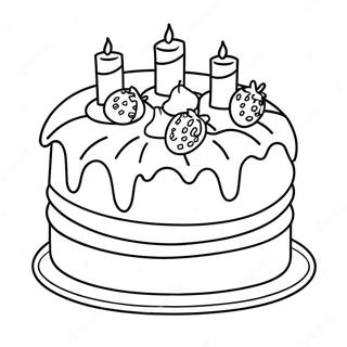 Chocolate Layer Cake Coloring Page 13413-2931