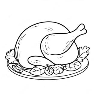 Cooked Turkey Coloring Pages