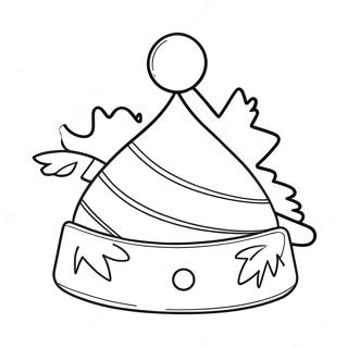 Christmas Hat Coloring Pages