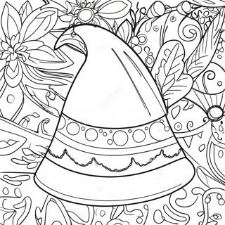 Colorful Christmas Hat Coloring Page 134215-66334