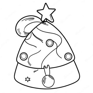 Colorful Christmas Hat Coloring Page 134215-66335