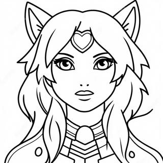 Fierce Wolf Girl Anime Coloring Page 134239 66350
