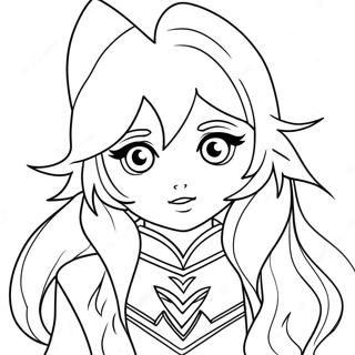 Fierce Wolf Girl Anime Coloring Page 134239 66351