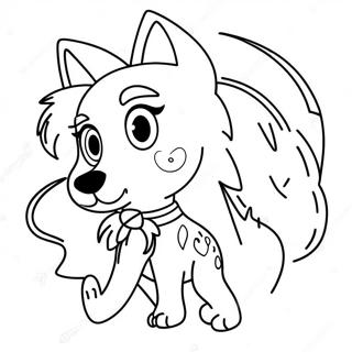 Playful Wolf Girl Anime Coloring Page 134240 66356