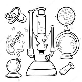 Fun Science Equipment Coloring Page 134267-66377