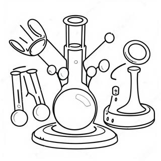 Fun Science Equipment Coloring Page 134267-66378
