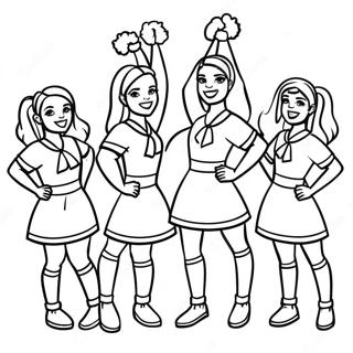 Cheer Squad In Uniform Coloring Page 134291-66396