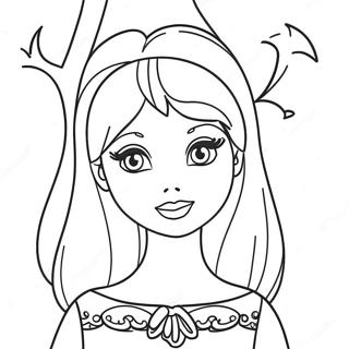 Spooky Halloween Barbie Coloring Page 134544-66587