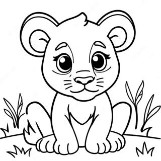 Playful Lion Cub Coloring Page 134648-66665