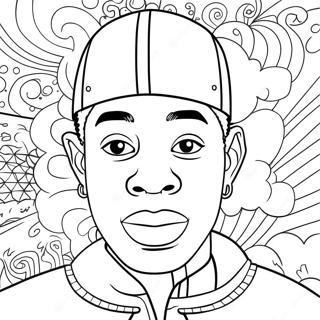 Colorful Tyler The Creator Portrait Coloring Page 134751-66745