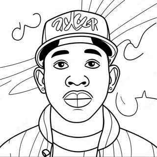 Colorful Tyler The Creator Portrait Coloring Page 134751-66747