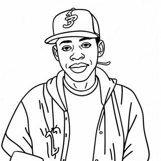 Tyler The Creator In Funky Outfit Coloring Page 134753-66753