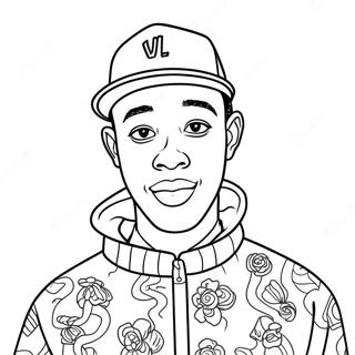 Tyler The Creator In Funky Outfit Coloring Page 134753-66754