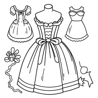 Paper Doll Dress Up Coloring Pages