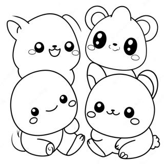 Adorable Mochi Animals Coloring Page 134856-66834