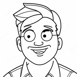 Funny Youtuber Character Coloring Page 134956-66905