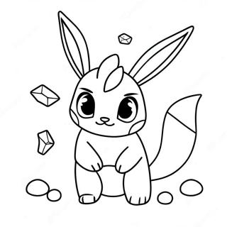 Glaceon With Sparkling Ice Crystals Coloring Page 135034-66972