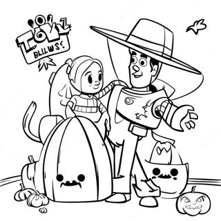 Toy Story Halloween Coloring Page 135109-67022