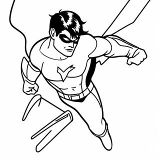 Nightwing Flying Hero Coloring Page 135136-67045