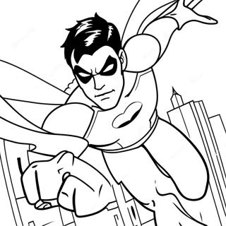 Nightwing Flying Hero Coloring Page 135136-67048