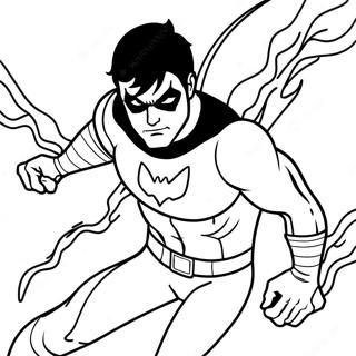 Nightwing With Flames Coloring Page 135138-67055