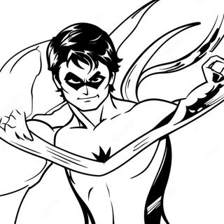 Nightwing With Flames Coloring Page 135138-67056