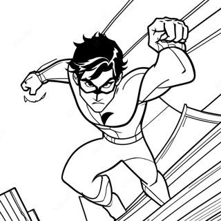 Nightwing Dynamic Battle Coloring Page 135139-67058