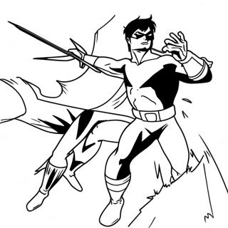Nightwing Dynamic Battle Coloring Page 135139-67059