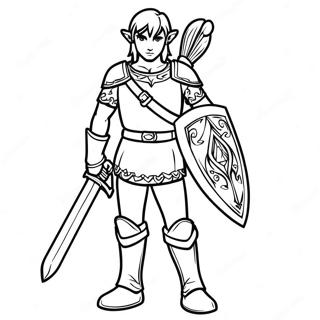 Link In Majestic Armor Coloring Page 135162-67066