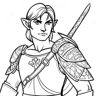 Link In Majestic Armor Coloring Page 135162 67067