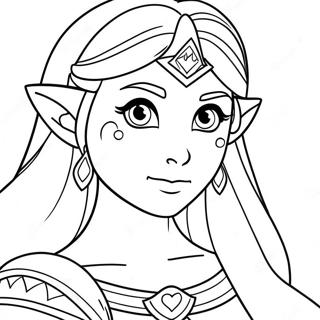 Princess Zelda With Magical Powers Coloring Page 135163 67071