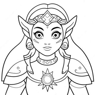 Princess Zelda With Magical Powers Coloring Page 135163 67072