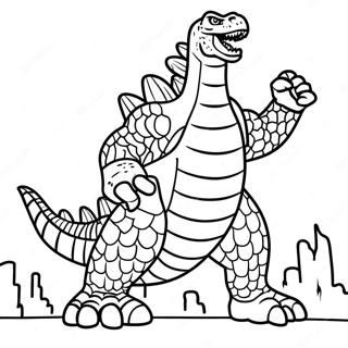 Epic Among Us Godzilla Battle Coloring Page 135216-67119