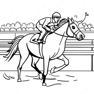 Kentucky Horse Racing Scene Coloring Page 135291 67169