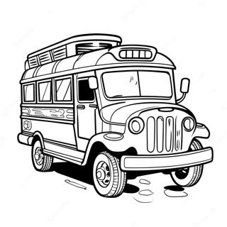 Colorful Jeepney In The Philippines Coloring Page 135340-67207