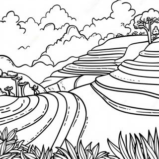 Vibrant Banaue Rice Terraces Coloring Page 135342-67213