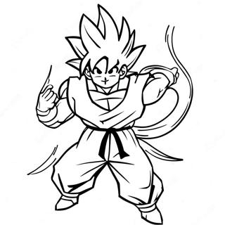 Goku Super Saiyan 4 Action Pose Coloring Page 135391-67246