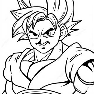 Goku Super Saiyan 4 With Dragon Ball Coloring Page 135392 67252