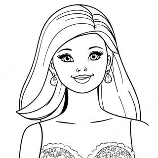 Barbie Head Coloring Pages