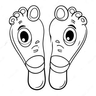 Cute Cartoon Feet Coloring Page 135467-67305