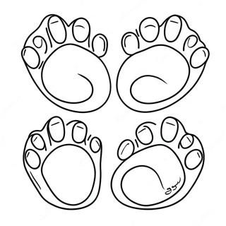 Funny Animal Feet Coloring Page 135468-67312