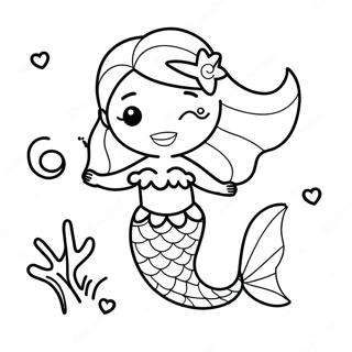 Cute Mermaid Coloring Page 135491-67322