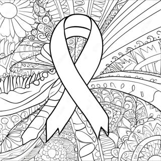 Colorful Type 1 Diabetes Ribbon Coloring Page 135570-67387