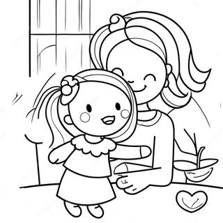 Sweet Moments With My Daughter Coloring Page 135596-67405