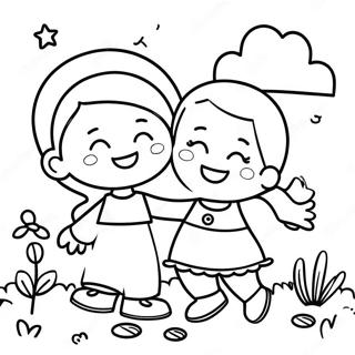 Happy Times With My Daughter Coloring Page 135599-67417