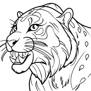 Saber Tooth Tiger Coloring Pages