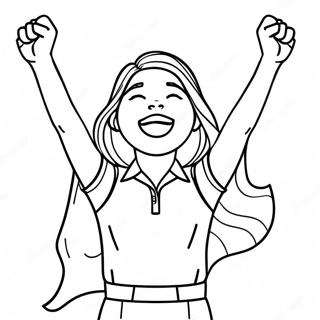 Caitlin Clark Celebrating A Victory Coloring Page 135650-67457