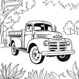 Vintage Truck Coloring Page 135673-67466